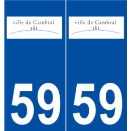 59 Cambrai logo autocollant plaque stickers ville