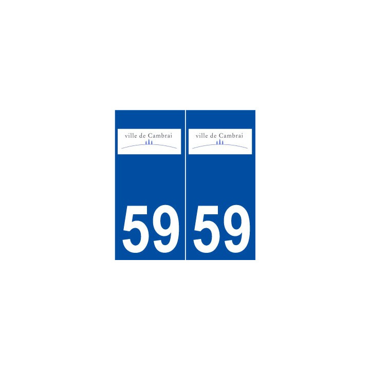 59 Cambrai logo autocollant plaque stickers ville