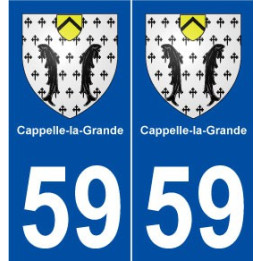 59 Cappelle-la-Grande blason autocollant plaque stickers ville