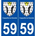 59 Cappelle-la-Grande blason autocollant plaque stickers ville