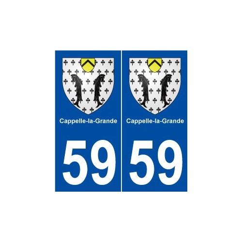 59 Cappelle-la-Grande blason autocollant plaque stickers ville