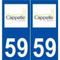 59 Cappelle-la-Grande logo autocollant plaque stickers ville