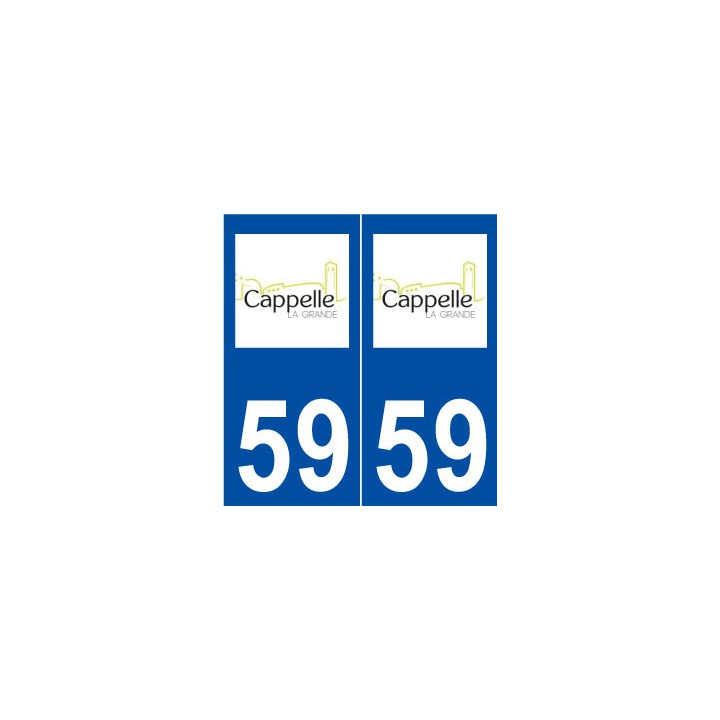 59 Cappelle-la-Grande logo autocollant plaque stickers ville
