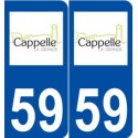 59 Cappelle-la-Grande logo autocollant plaque stickers ville