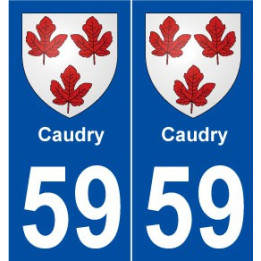 59 Caudry blason autocollant plaque stickers ville