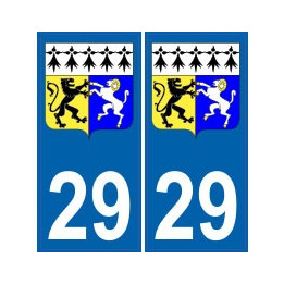 29 Finistère autocollant plaque blason armoiries stickers département