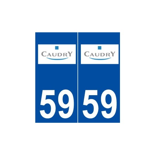 59 Caudry logo autocollant plaque stickers ville