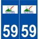 59 Condé-sur-l'Escaut logo autocollant plaque stickers ville