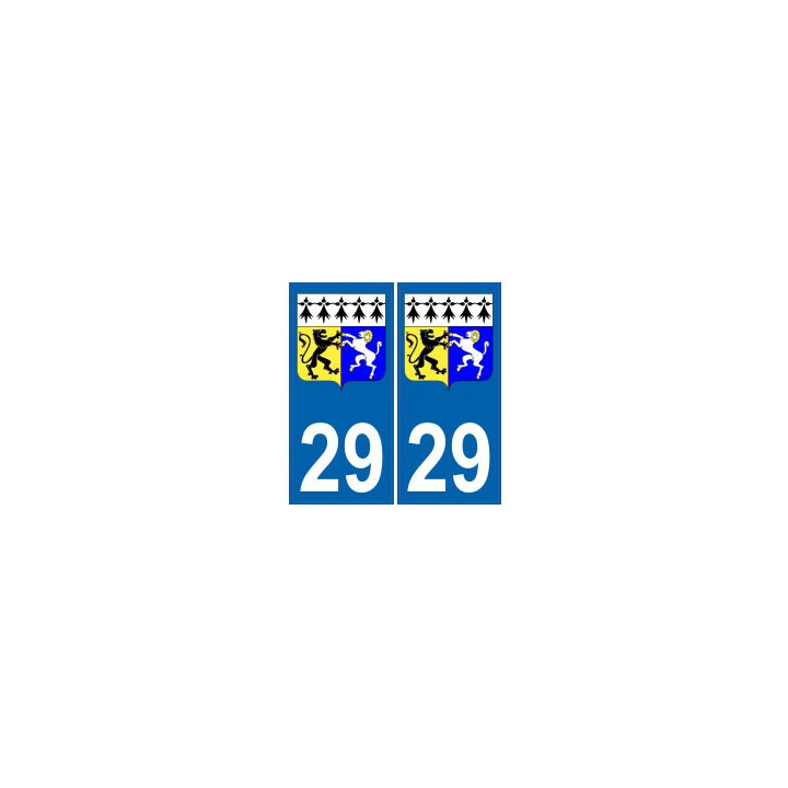 29 Finistère autocollant plaque blason armoiries stickers département