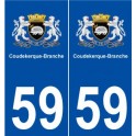 59 Coudekerque-Branche blason autocollant plaque stickers ville