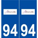 94 Alfortville logo autocollant plaque stickers ville