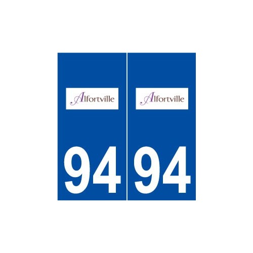 94 Alfortville logo autocollant plaque stickers ville