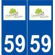 59 Coudekerque-Branche logo autocollant plaque stickers ville