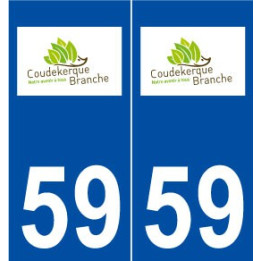 59 Coudekerque-Branche logo autocollant plaque stickers ville