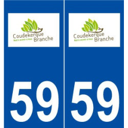 59 Coudekerque-Branche logo autocollant plaque stickers ville