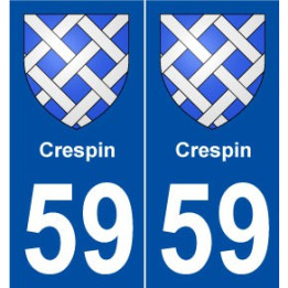 59 Crespin blason autocollant plaque stickers ville