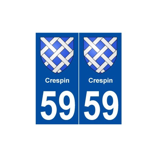 59 Crespin blason autocollant plaque stickers ville