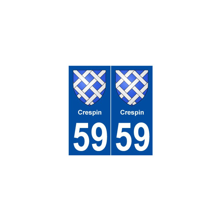 59 Crespin blason autocollant plaque stickers ville