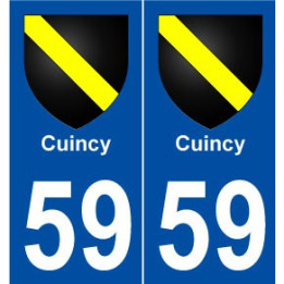 59 Cuincy blason autocollant plaque stickers ville
