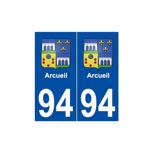 94 Arcueil blason autocollant plaque stickers ville