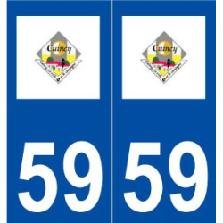 59 Cuincy logo autocollant plaque stickers ville