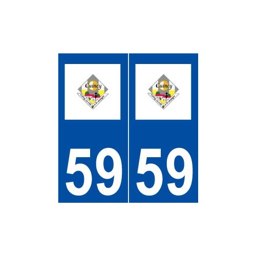 59 Cuincy logo autocollant plaque stickers ville