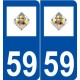 59 Cuincy logo autocollant plaque stickers ville