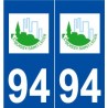94 Boissy-Saint-Léger logo autocollant plaque stickers ville