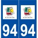 94 Cachan logo autocollant plaque stickers ville