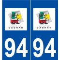 94 Cachan logo autocollant plaque stickers ville