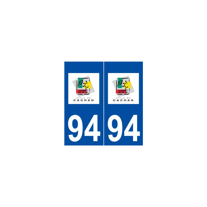 94 Cachan logo autocollant plaque stickers ville
