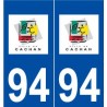 94 Cachan logo autocollant plaque stickers ville
