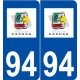 94 Cachan logo autocollant plaque stickers ville