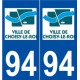 94 Choisy-le-Roi logo autocollant plaque stickers ville