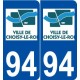 94 Choisy-le-Roi logo autocollant plaque stickers ville