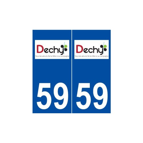 59 Dechy logo autocollant plaque stickers ville