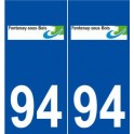 94 Fontenay-sous-Bois logo autocollant plaque stickers ville