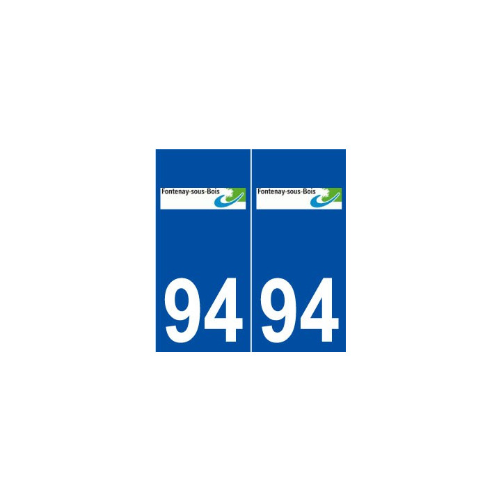 94 Fontenay-sous-Bois logo autocollant plaque stickers ville