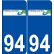 94 Fontenay-sous-Bois logo autocollant plaque stickers ville