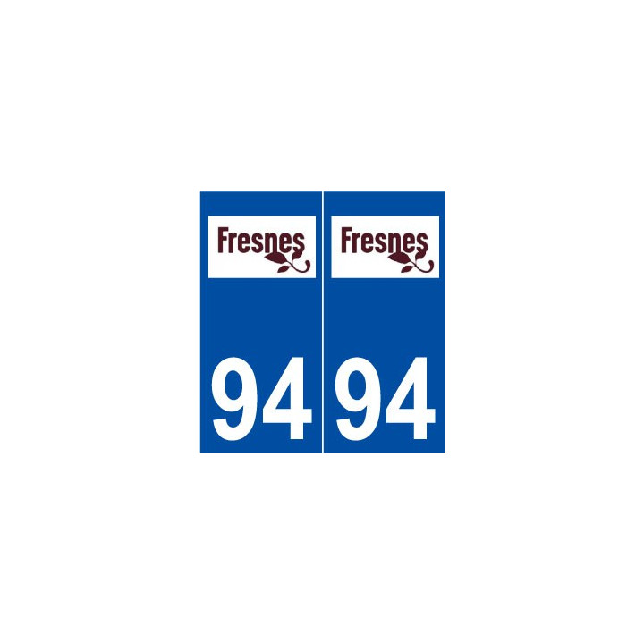 94 Fresnes logo autocollant plaque stickers ville