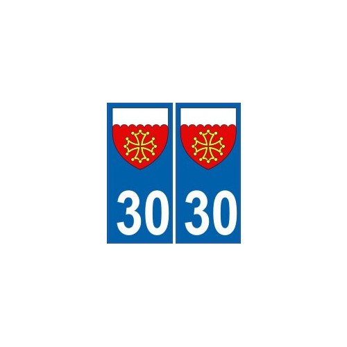 30 Gard autocollant plaque blason armoiries stickers département