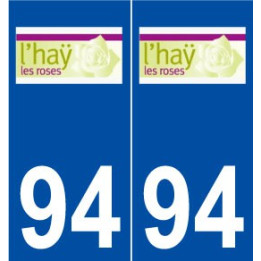 94 L' Hay Les Roses logo autocollant plaque stickers ville