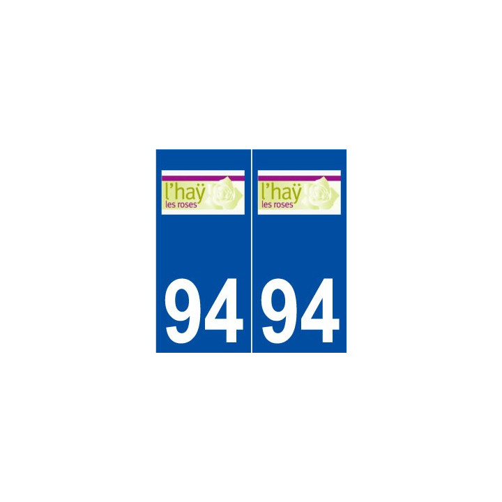 94 L' Hay Les Roses logo autocollant plaque stickers ville