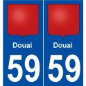 59 Douai blason autocollant plaque stickers ville