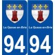 94 La Queue-en-Brie blason autocollant plaque stickers ville