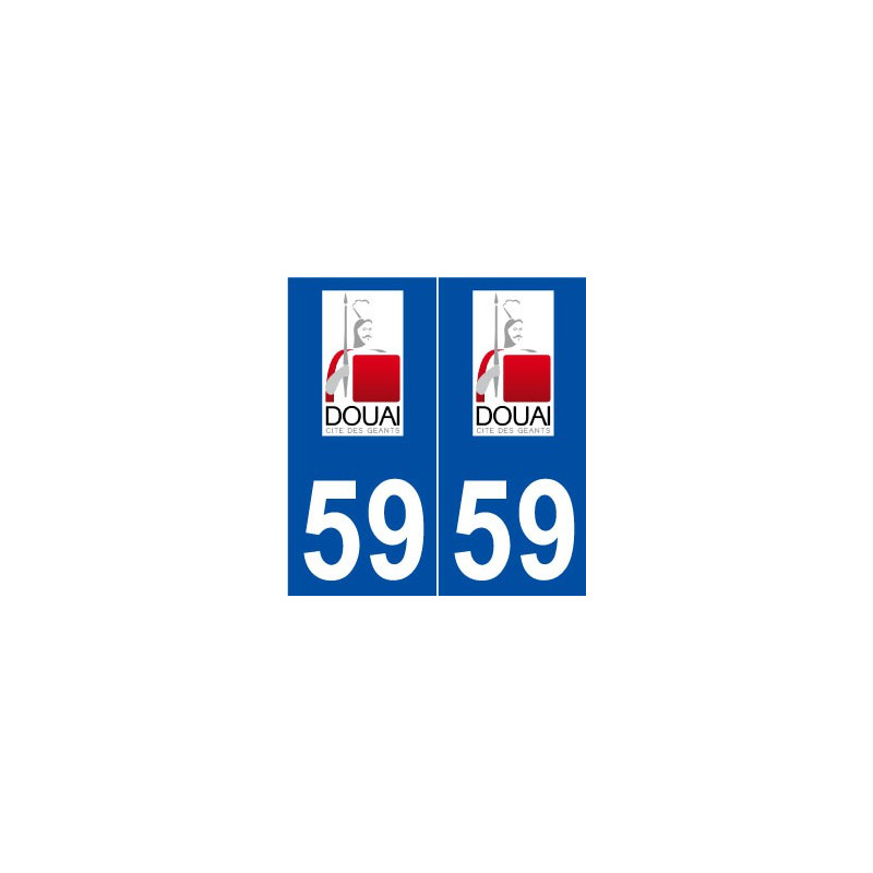 59 Douai logo autocollant plaque stickers ville