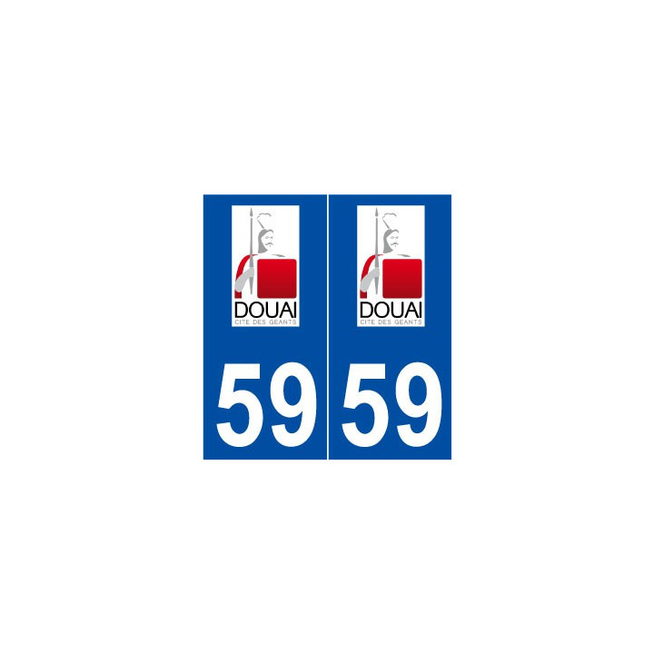59 Douai logo autocollant plaque stickers ville
