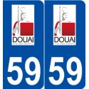 59 Douai logo autocollant plaque stickers ville