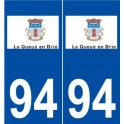 94 La Queue-en-Brie logo autocollant plaque stickers ville