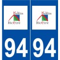 94 Le Kremlin-Bicêtre logo autocollant plaque stickers ville